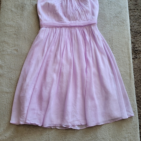 J. Crew Sinclair silk chiffon lavender halter dress size 4 - Picture 6 of 14